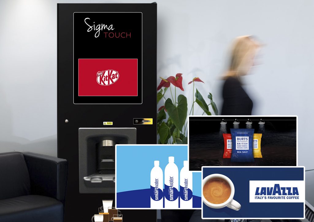 Sigmat Touch banner showing variety of branding images