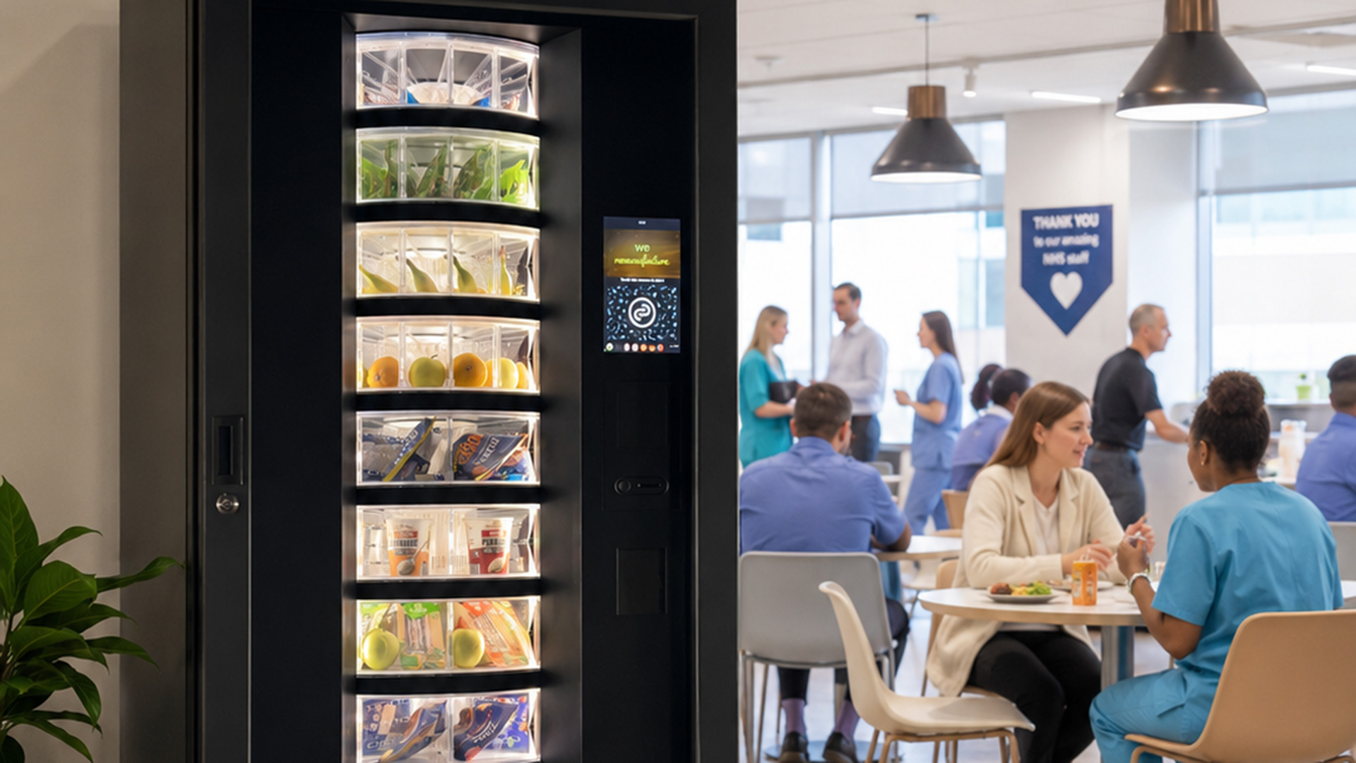 EASY 6000 PRO FOOD VENDING MACHINE IN A HOSPITAL