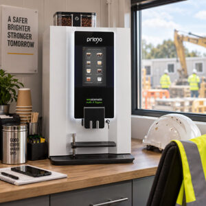 primo x in a construction site office
